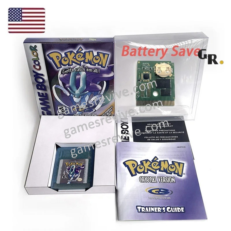 Pokemon Version Cristal - Anglais US - Game Boy Color Pokemon Version Cristal - Anglais US - Game Boy Color