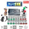 Kit borne d'arcade Pandora Saga DX — boutons LED argent, 4 joueurs, 9 800 jeux — Rouge et vert Kit borne d'arcade Pandora Saga DX — boutons LED argent, 4 joueurs, 9 800 jeux