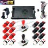 Kit borne d'arcade Pandora Saga DX 2 Plus — joysticks et boutons, 9 800 jeux — Rouge et noir Kit borne d'arcade Pandora Saga DX 2 Plus — joysticks et boutons, 9 800 jeux