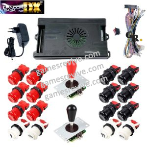Kit borne d&rsquo;arcade Pandora Saga DX 2 Plus — joysticks et boutons, 9 800 jeux