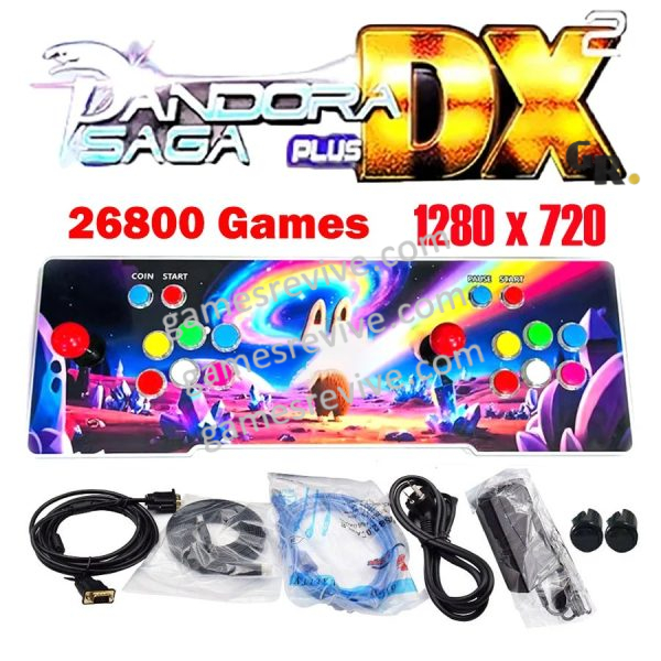 Console d'arcade Pandora Saga DX2 2025 — 26 800 jeux, 720p