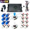 Kit borne d'arcade Pandora Saga DX 2 Plus — joysticks et boutons, 9 800 jeux — Bleu et blanc Kit borne d'arcade Pandora Saga DX 2 Plus — joysticks et boutons, 9 800 jeux