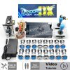Kit borne d'arcade Pandora Saga DX — joysticks SANWA, boutons LED, monnayeur — Tout bleu Kit borne d'arcade Pandora Saga DX — joysticks SANWA, boutons LED, monnayeur