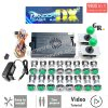 Kit borne d'arcade Pandora Saga DX — boutons LED argent, 4 joueurs, 9 800 jeux — Tout vert Kit borne d'arcade Pandora Saga DX — boutons LED argent, 4 joueurs, 9 800 jeux