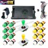 Kit borne d'arcade Pandora Saga DX 2 Plus — joysticks et boutons, 9 800 jeux — Vert et jaune Kit borne d'arcade Pandora Saga DX 2 Plus — joysticks et boutons, 9 800 jeux