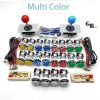 Kit joysticks et boutons d'arcade USB — SANWA, LED chromées, monnayeur
