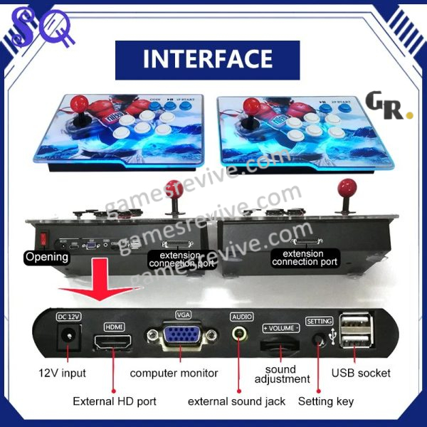 Console d'arcade Pandora Saga DX2 Split — 26 800 jeux, 2 manettes séparées