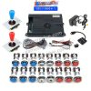 Kit borne d'arcade Pandora Saga EX2 — joysticks et boutons LED, 10 888 jeux — Bleu et rouge Kit borne d'arcade Pandora Saga EX2 — joysticks et boutons LED, 10 888 jeux