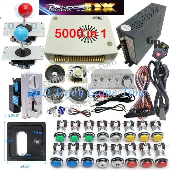 Kit borne Pandora Saga DX — 9 800 jeux, sortie CRT et monnayeur