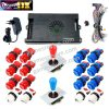 Kit borne d'arcade Pandora Saga DX 2 Plus — joysticks et boutons, 9 800 jeux — Rouge et bleu Kit borne d'arcade Pandora Saga DX 2 Plus — joysticks et boutons, 9 800 jeux