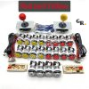 Kit joysticks et boutons d'arcade USB — SANWA, LED chromées, monnayeur