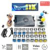 Kit borne d'arcade Pandora Saga DX — boutons LED argent, 4 joueurs, 9 800 jeux — Bleu et jaune Kit borne d'arcade Pandora Saga DX — boutons LED argent, 4 joueurs, 9 800 jeux