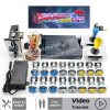 Kit borne d'arcade Pandora Saga — 4 710 jeux, SANWA et boutons LED — Bleu et jaune Kit borne d'arcade Pandora Saga — 4 710 jeux, SANWA et boutons LED