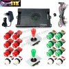 Kit borne d'arcade Pandora Saga DX 2 Plus — joysticks et boutons, 9 800 jeux — Rouge et vert Kit borne d'arcade Pandora Saga DX 2 Plus — joysticks et boutons, 9 800 jeux