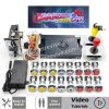 Kit borne d'arcade Pandora Saga — 4 710 jeux, SANWA et boutons LED — Rouge et jaune Kit borne d'arcade Pandora Saga — 4 710 jeux, SANWA et boutons LED