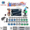 Kit borne Pandora Saga EX 3D — 6 666 jeux, boutons LED chromés 12 V — Bleu et vert Kit borne Pandora Saga EX 3D — 6 666 jeux, boutons LED chromés 12 V
