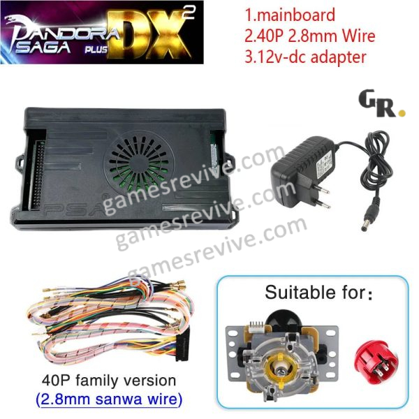 Carte Pandora Saga DX 2 Plus — 9 800 jeux, 3D, 4 joueurs