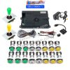 Kit borne d'arcade Pandora Saga EX2 — joysticks et boutons LED, 10 888 jeux — Vert et jaune Kit borne d'arcade Pandora Saga EX2 — joysticks et boutons LED, 10 888 jeux