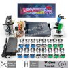 Kit borne d'arcade Pandora Saga — 4 710 jeux, SANWA et boutons LED — Bleu et vert Kit borne d'arcade Pandora Saga — 4 710 jeux, SANWA et boutons LED