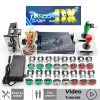 Kit borne d'arcade Pandora Saga DX — joysticks SANWA, boutons LED, monnayeur — Vert et rouge Kit borne d'arcade Pandora Saga DX — joysticks SANWA, boutons LED, monnayeur