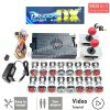 Kit borne d'arcade Pandora Saga DX — boutons LED argent, 4 joueurs, 9 800 jeux — Tout rouge Kit borne d'arcade Pandora Saga DX — boutons LED argent, 4 joueurs, 9 800 jeux